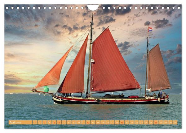 Produktbild: Segeln im Sonnenuntergang (Wandkalender 2026 DIN A4 quer), CALVENDO Monatskalender