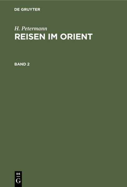 Produktbild: Reisen im Orient. Band 2