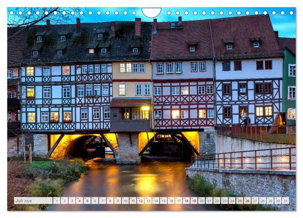 Produktbild: Erfurt. Perle Th&uuml;ringens. (Wandkalender 2026 DIN A4 quer), CALVENDO Monatskalender