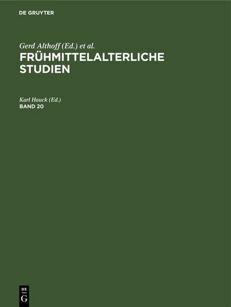 Produktbild: Fr&uuml;hmittelalterliche Studien. Band 20