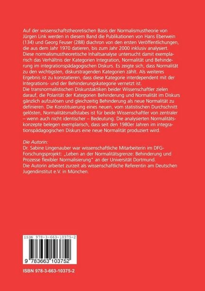 Produktbild: Integration, Normalit&auml;t und Behinderung