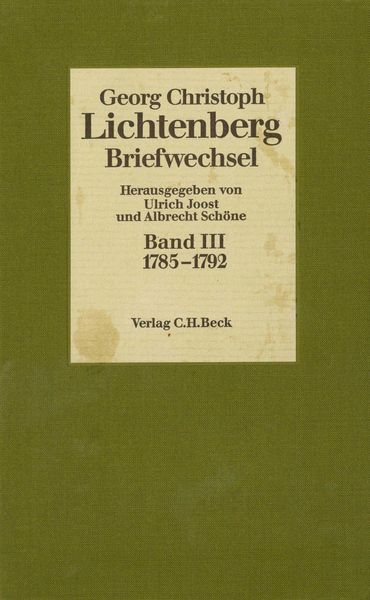 Produktbild: Lichtenberg Briefwechsel Bd. 3: 1785-1792