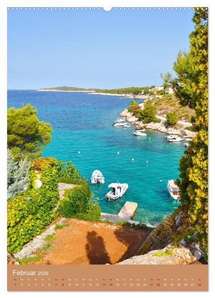Produktbild: Erlebe mit mir das entspannte Kroatien (hochwertiger Premium Wandkalender 2026 DIN A2 hoch), Kunstdruck in Hochglanz