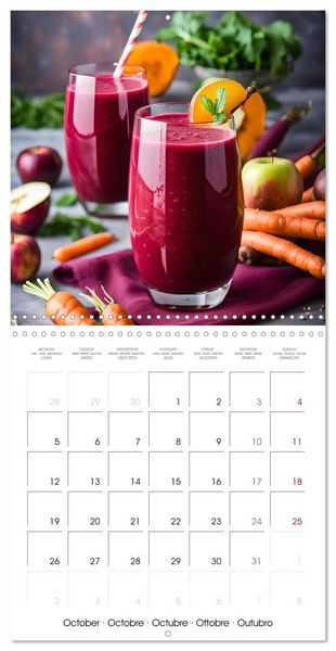 Produktbild: World of smoothies (Wall Calendar 2026 12 &times; 12 Inch) CALVENDO 12 Month Wall Calendar