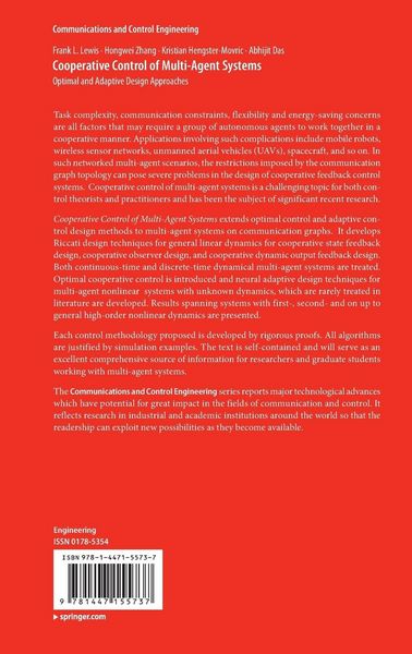 Produktbild: Cooperative Control of Multi-Agent Systems