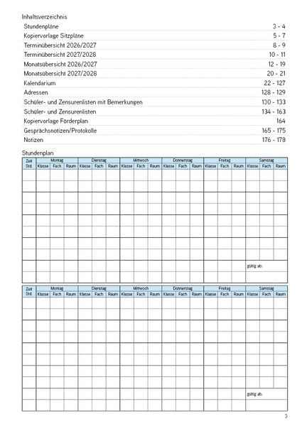 Produktbild: Lehrerkalender - Planer f&uuml;r Lehrerinnen und Lehrer 2026/27