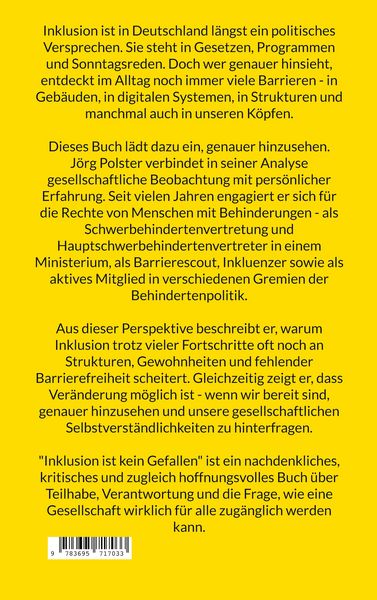 Produktbild: Inklusion ist kein Gefallen