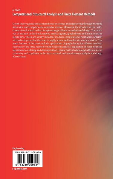 Produktbild: Computational Structural Analysis and Finite Element Methods