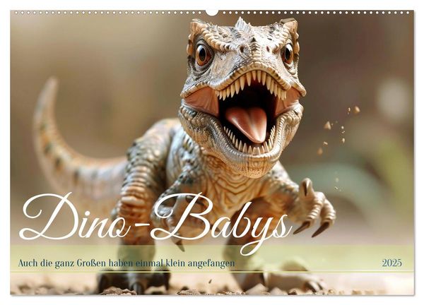 Dino-Babys (Wandkalender 2025 DIN A2 quer), CALVENDO Monatskalender