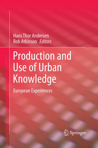 Produktbild: Production and Use of Urban Knowledge