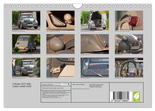 Produktbild: Citro&euml;n 2CV Alte Liebe rostet nicht (Wandkalender 2026 DIN A4 quer), CALVENDO Monatskalender