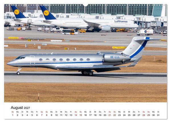 Produktbild: Die Welt der Privatjets (Wandkalender 2027 DIN A2 quer), CALVENDO Monatskalender