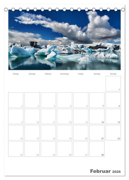 Produktbild: Faszination Island - Landschaftskalender mit Tagesplaner 2026 / Planer (Tischkalender 2026 DIN A5 hoch), CALVENDO Monatskalender