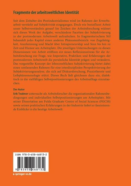 Produktbild: Fragmente der arbeitsweltlichen Identit&auml;t