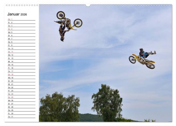 Produktbild: Motocross - Terminplaner (hochwertiger Premium Wandkalender 2026 DIN A2 quer), Kunstdruck in Hochglanz