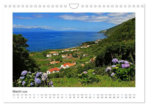 Produktbild: Sao Jorge Island of the Azores - fantastic fajas on the greenest island of Portugal (Wall Calendar 2026 DIN A4 landscape), CALVENDO 12 Month Wall Calendar