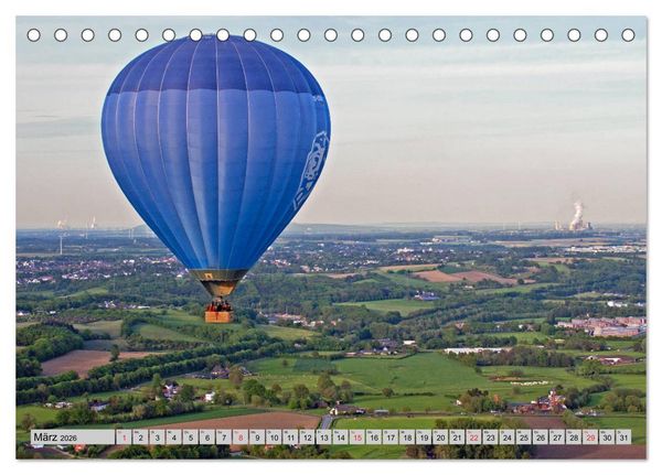 Produktbild: Aachen aus der Luft - Eine Fahrt mit dem Hei&szlig;luftballon (Tischkalender 2026 DIN A5 quer), CALVENDO Monatskalender