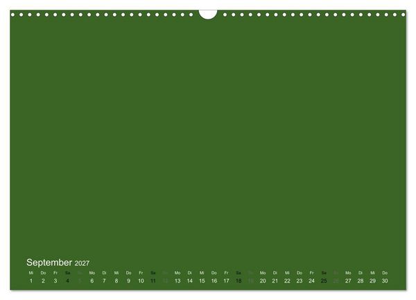 Produktbild: Bastelkalender - dunkel Gr&uuml;n (Wandkalender 2027 DIN A3 quer), CALVENDO Monatskalender