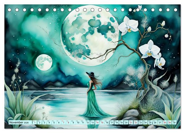 Produktbild: Enchantress of nature (Desk Calendar 2026 DIN A5 landscape), CALVENDO 12 Month DeskCalendar