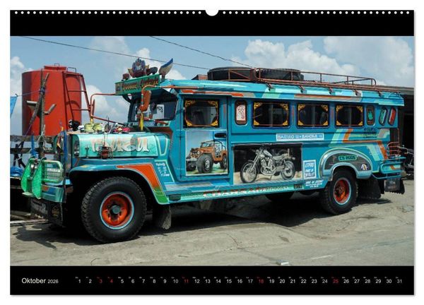 Produktbild: Jeepneys (hochwertiger Premium Wandkalender 2026 DIN A2 quer), Kunstdruck in Hochglanz