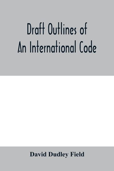 Produktbild: Draft outlines of an international code