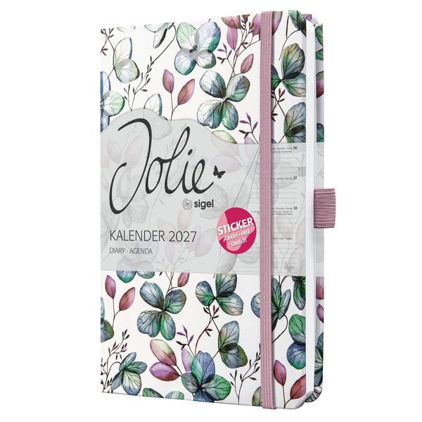 Produktbild: SIGEL 7J363 Wochenkalender Jolie 2027, ca. A5, Clover Romance, Hardcover