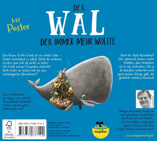 Produktbild: Gecko und das Gl&uuml;ck des Gebens / Der Wal, der immer mehr wollte (Audio-CD)