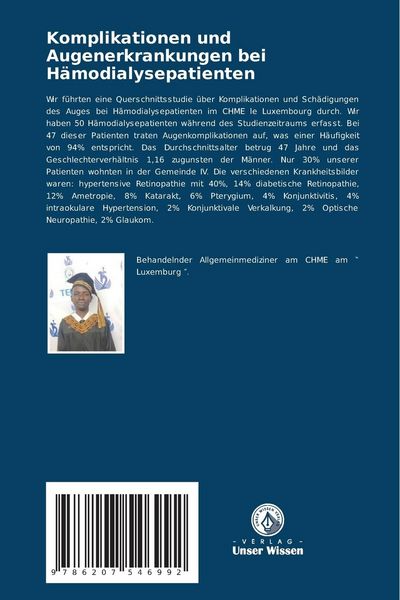 Produktbild: Komplikationen und Augenerkrankungen bei H&auml;modialysepatienten