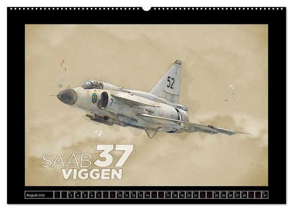 Produktbild: Aero Action Art - Luftfahrt Kunst (hochwertiger Premium Wandkalender 2026 DIN A2 quer), Kunstdruck in Hochglanz