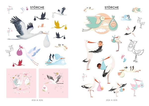 Produktbild: Bullet Journal &ndash; Stickerbuch Hello Baby: 650 bezaubernde Spr&uuml;che und Schmuckelemente zur Geburt
