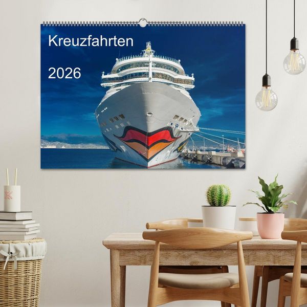 Produktbild: Kreuzfahrten 2026 (Wandkalender 2026 DIN A2 quer), CALVENDO Monatskalender