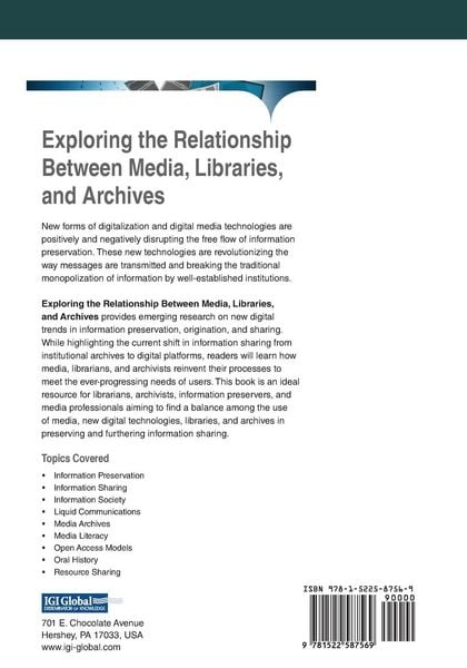 Produktbild: Exploring the Relationship Between Media, Libraries, and Archives