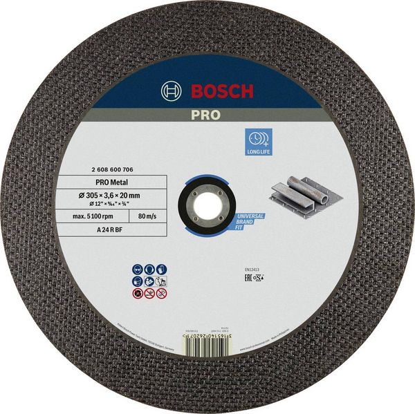 Bosch Accessories Expert for Metal A 24 R BF 2608600706 Trennscheibe gerade 300 mm 1 St. Stahl