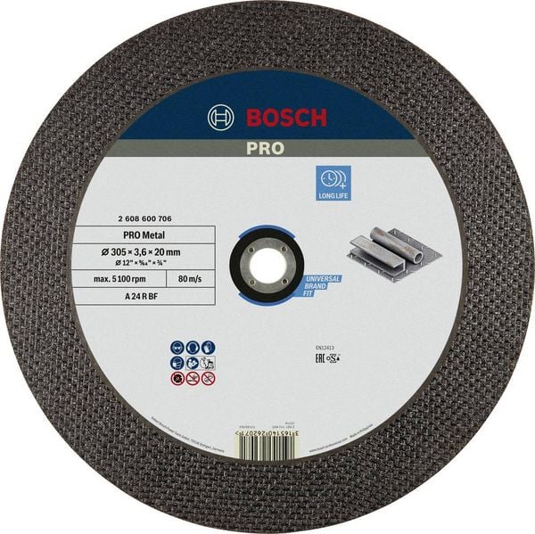 Bosch Accessories Expert for Metal A 24 R BF 2608600706 Trennscheibe gerade 300mm 1 St. Stahl