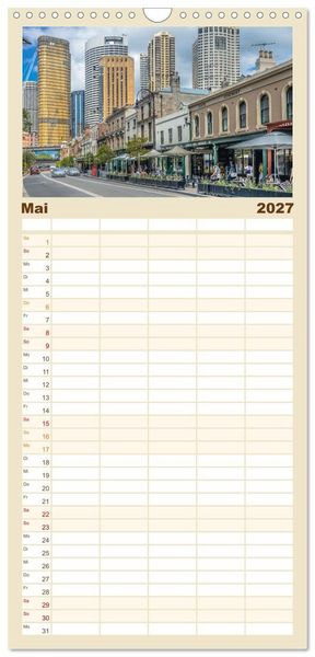 Produktbild: Familienplaner 2027 - Sydney - Pulsierendes Herz Australiens mit 5 Spalten (Wandkalender, 21 x 45 cm) CALVENDO