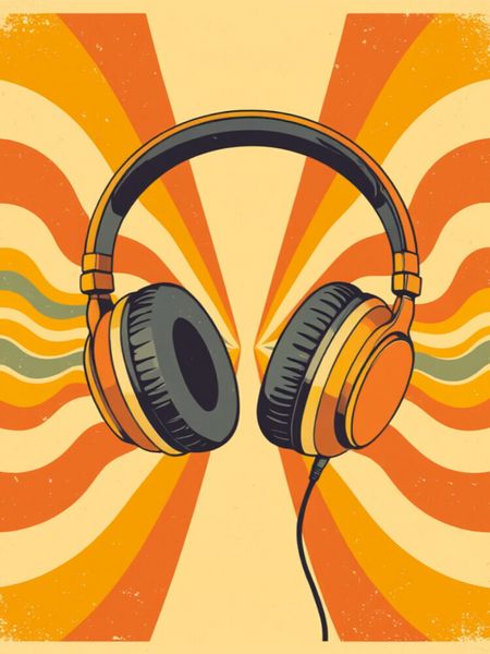 Produktbild: CALVENDO Puzzle Funky Headphones | 1000 Teile Lege-Gr&ouml;&szlig;e 64x48cm Foto-Puzzle f&uuml;r gl&uuml;ckliche Stunden