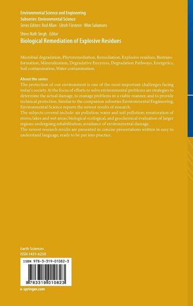Produktbild: Biological Remediation of Explosive Residues