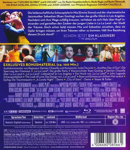 Produktbild: La La Land (4K Ultra-HD) (+ Blu-ray)