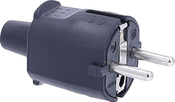 Produktbild: AS Schwabe 62222 Schutzkontaktstecker PVC 230V Schwarz