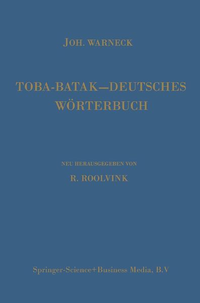 Produktbild: Toba-Batak-Deutsches W&ouml;rterbuch