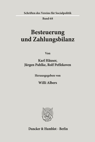 Produktbild: Besteuerung und Zahlungsbilanz.