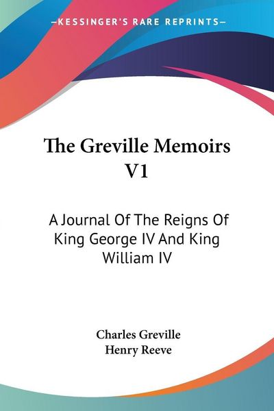 Produktbild: Greville, C: Greville Memoirs V1