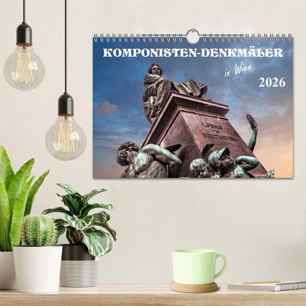 Produktbild: Komponisten-Denkm&auml;ler in Wien (Wandkalender 2026 DIN A4 quer), CALVENDO Monatskalender