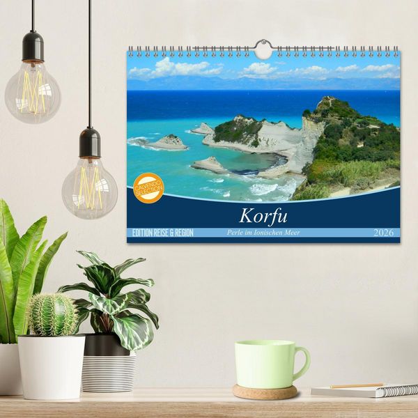 Produktbild: Korfu, Perle im Ionischen Meer (Wandkalender 2026 DIN A4 quer), CALVENDO Monatskalender