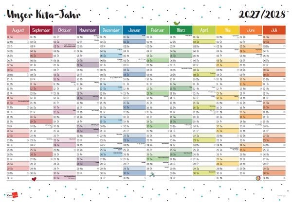 Produktbild: Wandkalender: Unser Kita-Jahr 2027/28