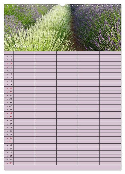 Produktbild: Naturzauber Lavendel - Familienplaner (Wandkalender 2026 DIN A2 hoch), CALVENDO Monatskalender