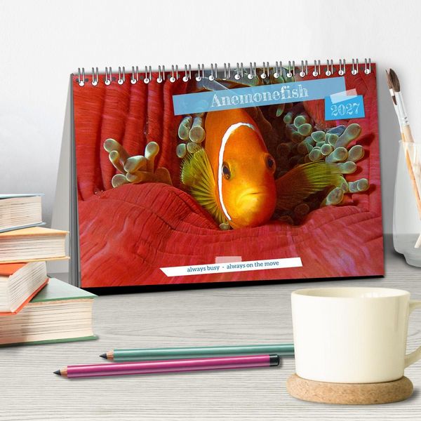 Produktbild: Anemonefish - always busy - always on the move (Desk Calendar 2027 DIN A5 landscape), CALVENDO 12 Month DeskCalendar