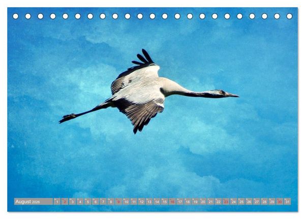 Produktbild: KranichRomantik (Tischkalender 2026 DIN A5 quer), CALVENDO Monatskalender