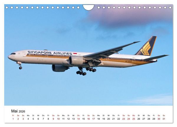Produktbild: Singapore Airlines - Die ganze Flotte (Wandkalender 2026 DIN A4 quer), CALVENDO Monatskalender