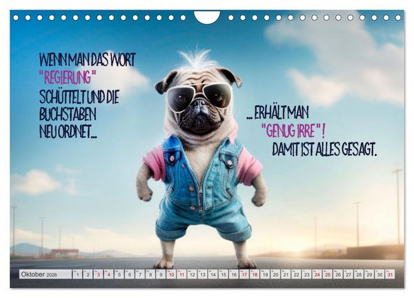 Produktbild: ULTRAKRASS Knallharte Hunde (Wandkalender 2026 DIN A4 quer), CALVENDO Monatskalender